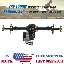 48V 1000W Brushless Differential Motor  34" Rear Axle For Golf Cart Go Kart ATV