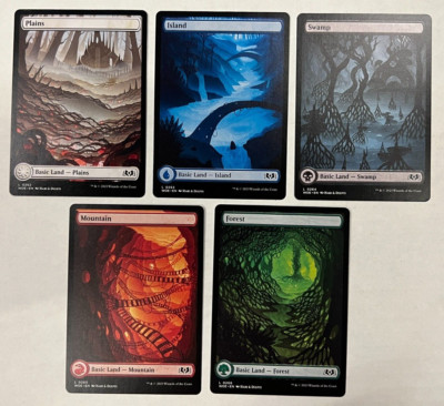 FULL ART Basic Land Set of 5 WILDS OF ELDRAINE MTG WOE M/NM