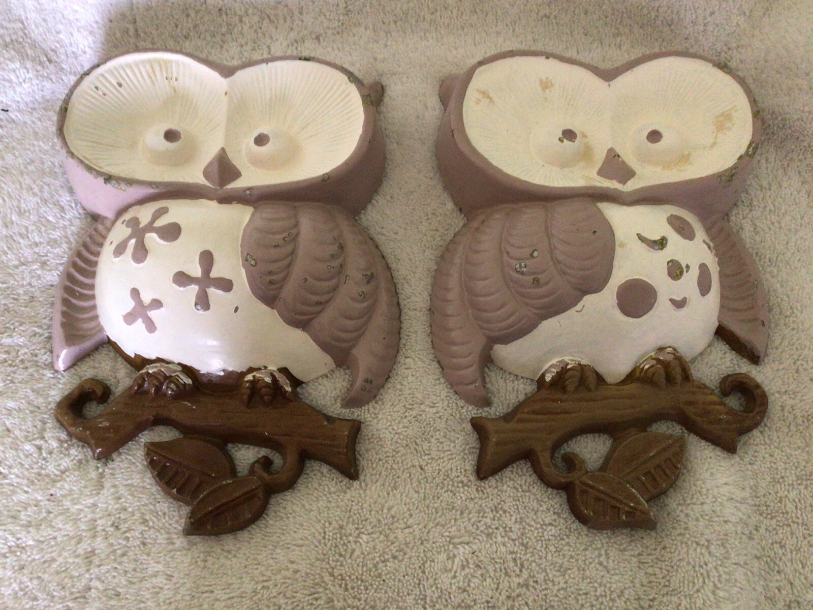 Pair Of Vintage Metal Wall Hanging Plaques Of Owl’s Sexton 1970 MCM eBay