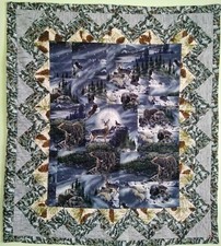 Quilted Handmade Beautiful Wall Hanging Topper Art Decor Quilt 48.5 x 42.5