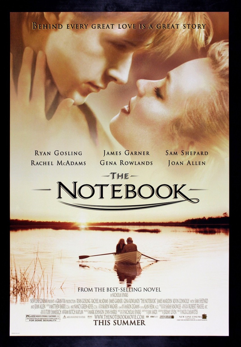 THE NOTEBOOK CineMasterpieces ORIGINAL MOVIE POSTER DS RYAN