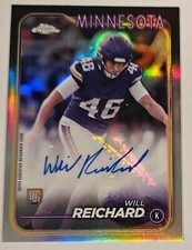 2024 Topps Chrome - Will Reichard Auto RC Minnesota Vikings RA-WRE