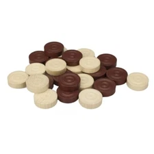 Ladies' Game Pieces - Mill Stones - Wood - Replacement Set - 25 Mm