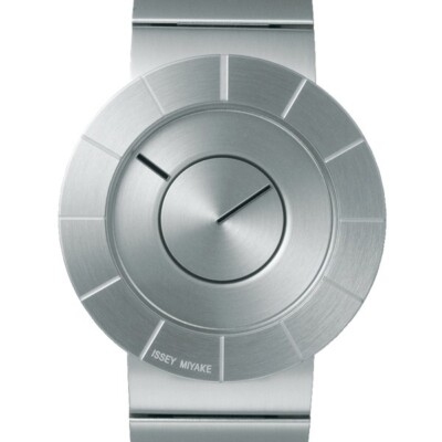 ISSEY MIYAKE TO Tio Yoshioka Tokujin Design NY0N001 Silber Herrenuhr mit Box