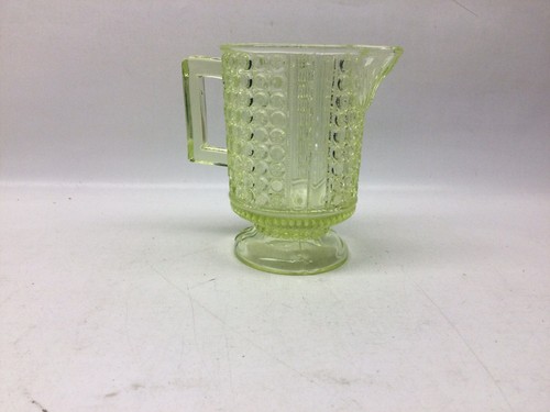 EAPG Richards And Hartley 3 Panel Canary Vaseline Creamer - Picture 13 of 14