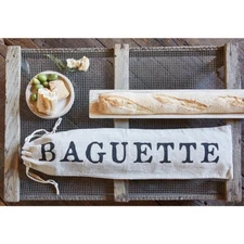 Santa Barbara Design Table Sugar BAGUETTE 100% Linen Draw String Pouch 26.5"X6.5