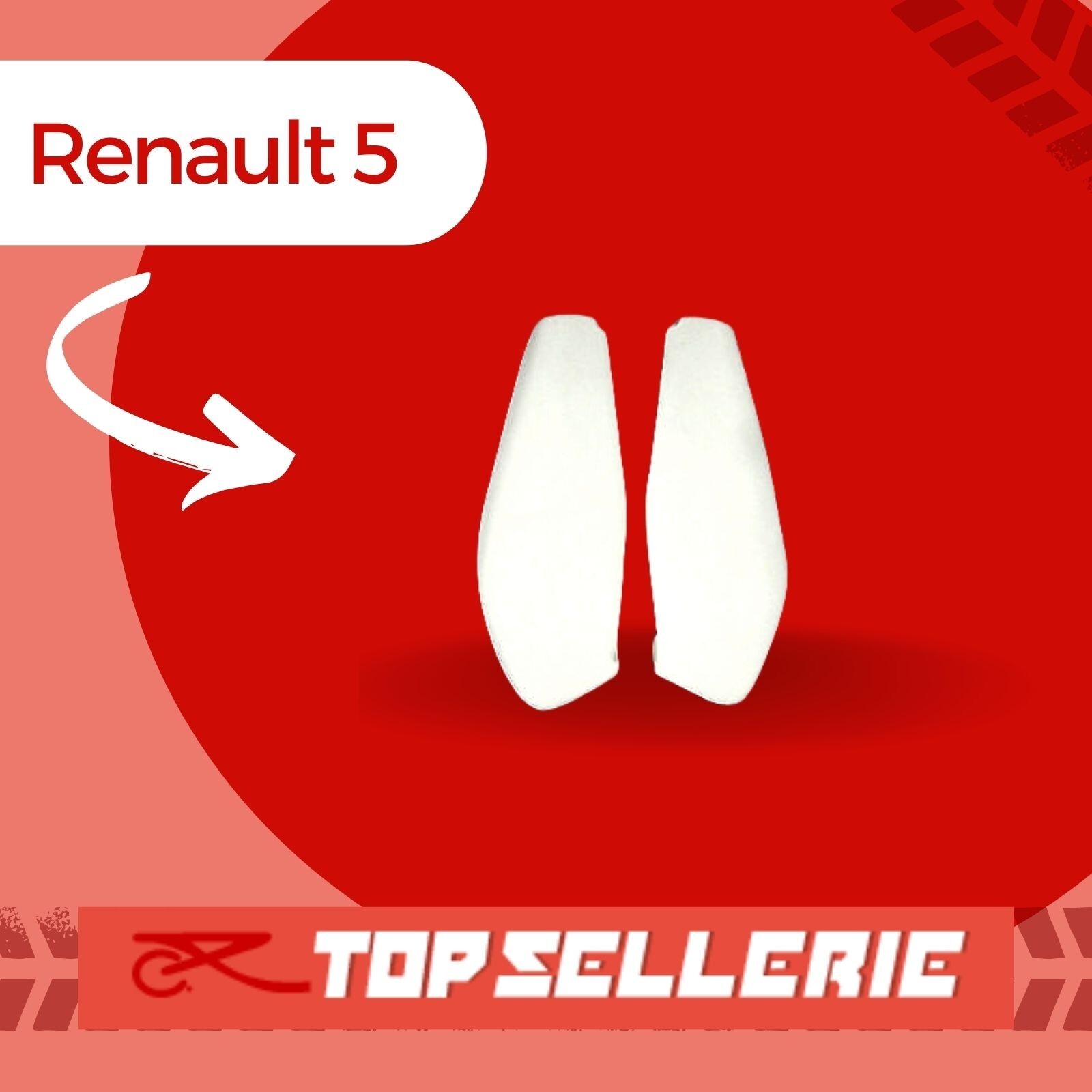 Mousse latérale avant Renault Super 5 GT Turbo 2 haute densité ferme MA23 B