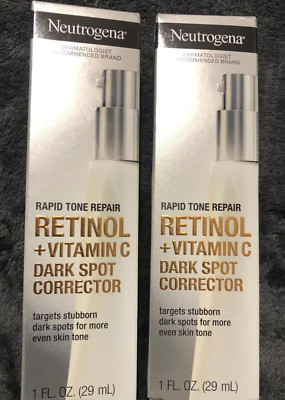 LOT OF 2 Neutrogena Retinol + vitamin C Dark Spot Corrector 1 oz each NEW LOOK