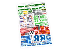 STICKERS for MODEL TOY TRUCK CARGO FEDEX TRASH FIRE TOYSRUS TOY SET 3180 60016