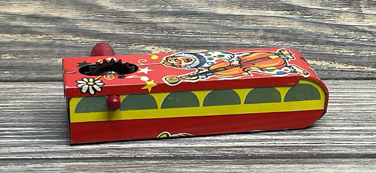 Vintage Metal Party Noise Maker Clown Cello Red 4” eBay