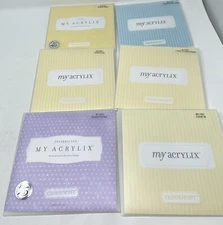 Close to My Heart My Acrylix 6pc Lot Clear Cling Stamp Sets Love Easter Eggs