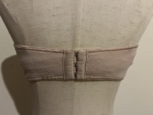 Victorias Secret 34D Bra Beige Used Uned Underwire Strapless Padded clear strap - Picture 4 of 7