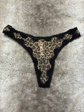 Vintage Victorias Secret Cheetah Print Thong Size L