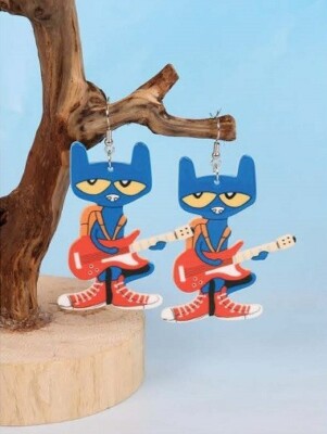 Pete the Cat Dangle Earrings