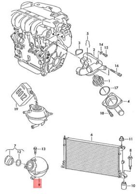VW SEAT SHARAN SYNCRO 4MOTION ALHAMBRA 7M6 7M9 RESERVOIR 7M3121407B NO DUTIES