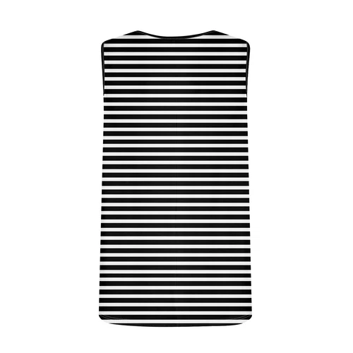 Summer Womens Tank Tops Casual Flowy Ladies Sleeveless Pleated Striped Tunics - Bild 11 von 24