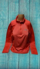 FILA SPORT Woman's FLEECE 1/4 Zip Sweatshirt Shirt Top Orange Size Medium