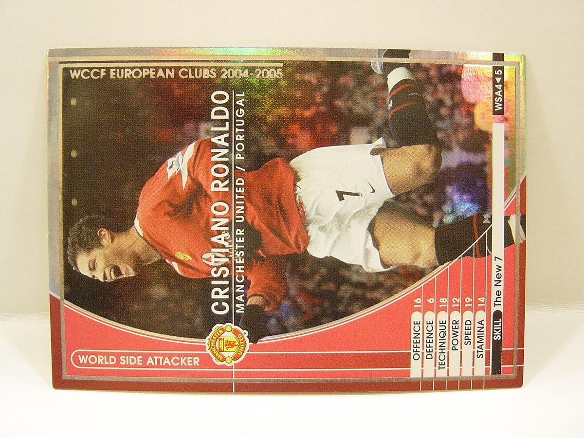 Panini WCCF 2004-05 WSA Cristiano Ronaldo No.7 Manchester United Rookie Card Panini WCCF 2004-05 WSA Cristiano Ronaldo No.7 Manchester United Rookie Card
