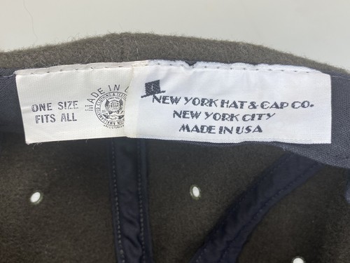 New York Hat & Cap Co Wool Hat Two Tone Brown Black 6 Panel Strap Back - Picture 5 of 12