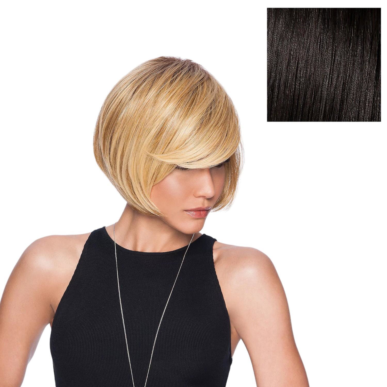 Прическа Слоистый парик в стиле Боб Темно-коричневый