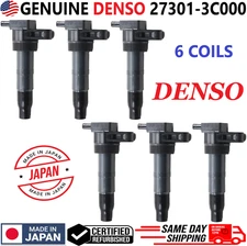 OEM GENUINE DENSO x6 Ignition Coils For 2010-2019 Hyundai & Kia V6, 27301-3C000