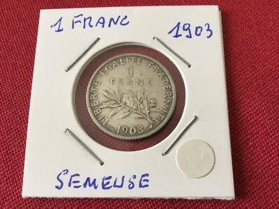 . France 1 Franc Semeuse 1903 Argent Rare .SUP - Photo 1/2