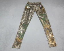 Green Bay Packers Pants Womens Small Brown Camo Tights NFL Football Ladies 26X28
