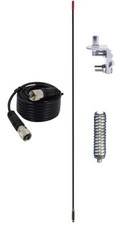 NEW FRANCIS CB 22 CB22 3 FT BLACK CB ANTENNA, 9FT RG58, MIRROR MOUNT, SPRING