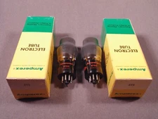 2 6Y6G AMPEREX USA Ham HiFi Antique Radio Amp Vintage Vacuum Tubes Lot NOS