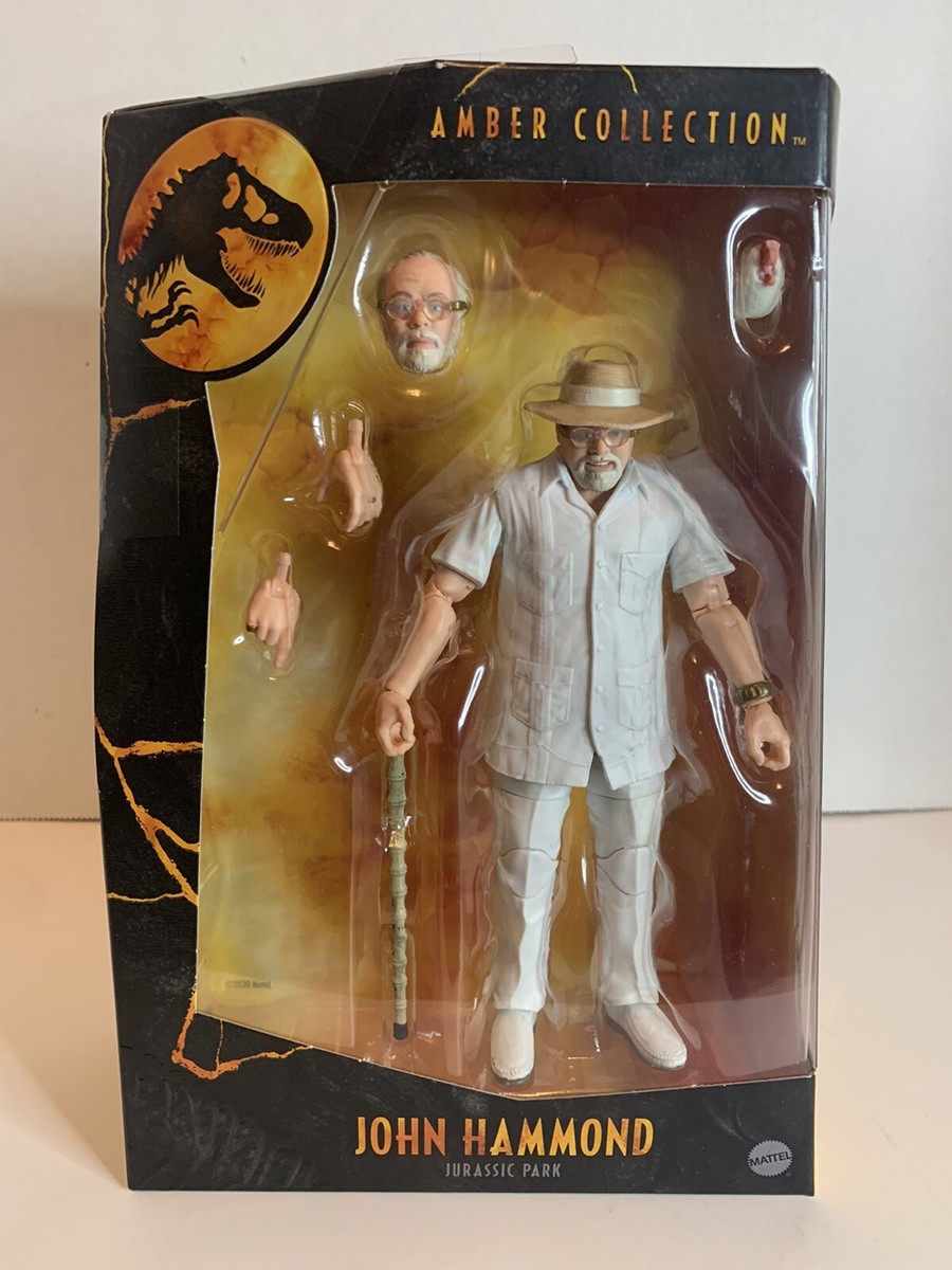 (未使用･未開封品)　Jurassic Park - John Hammond 6k88evb Jurassic Park Amber Collection JOHN HAMMOND Mattel 6 Inch
