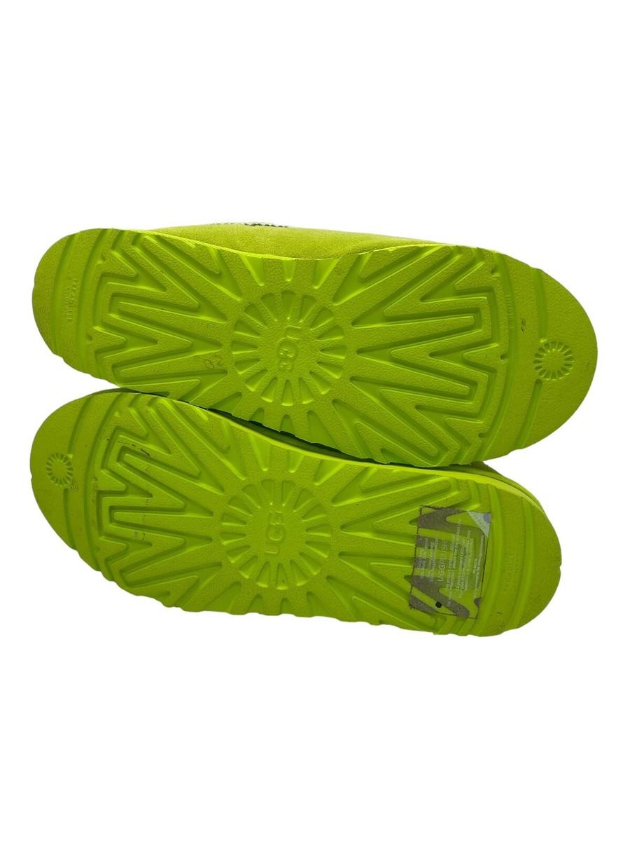NIB UGG‎ MEN\'S TASMAN SUEDE SHEARLING SLIP ON SLIPPERS KEY LIME UGG TASMAN MENS 9 KEY LIME CLASSIC SUEDE SHEEPSKIN SLIPPERS  main image 4