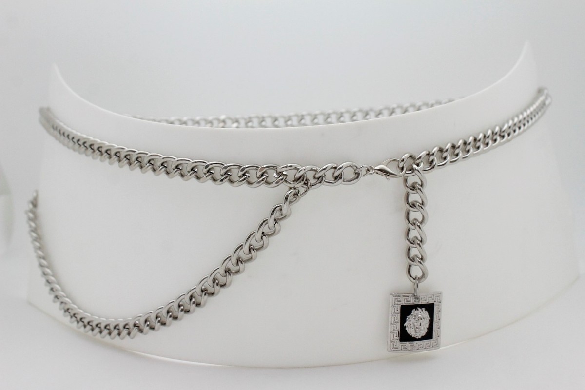 Women Silver Metal Chain Waves Fashion Belt Hip Waist Dressy  display picture 3