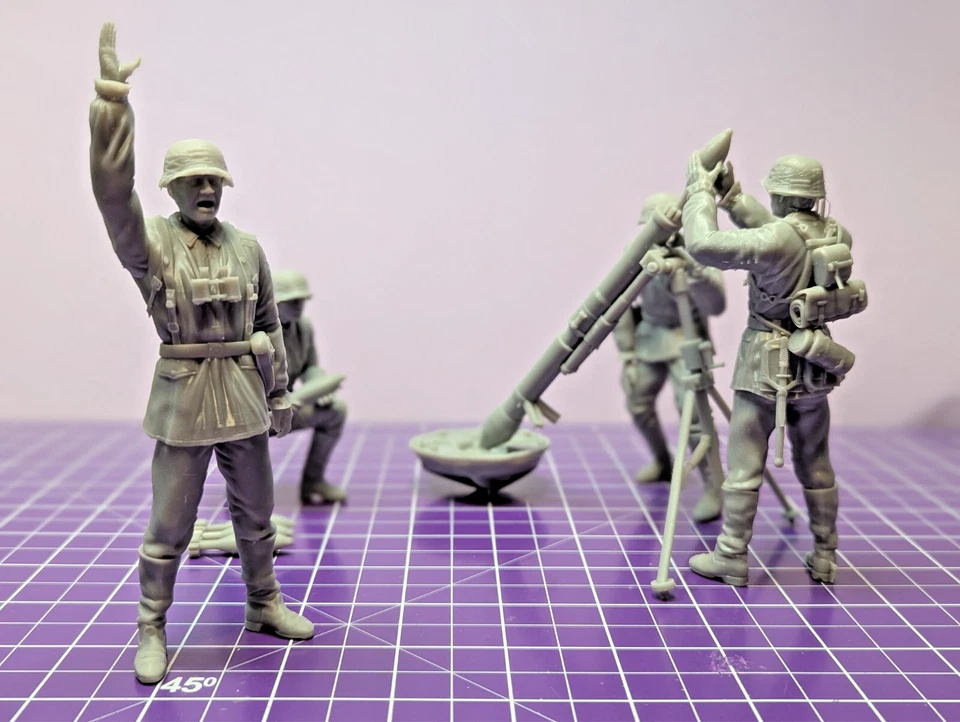 Deutsche Wehrmacht Granatwerfer 42 und Bedienmannschaft Set 1/16 - Bild 4 von 4