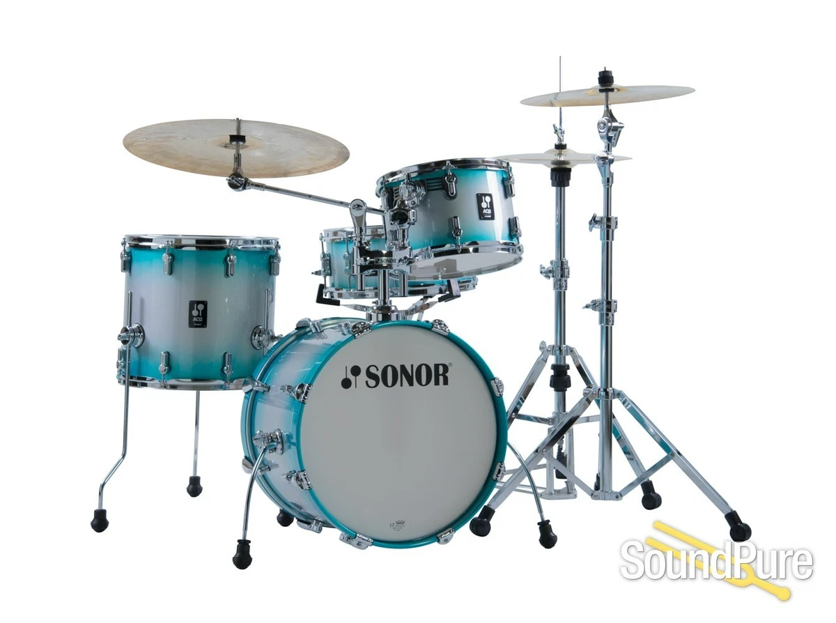 Sonor 4pc AQ2 Bop Drum Set Aqua Silver Burst eBay