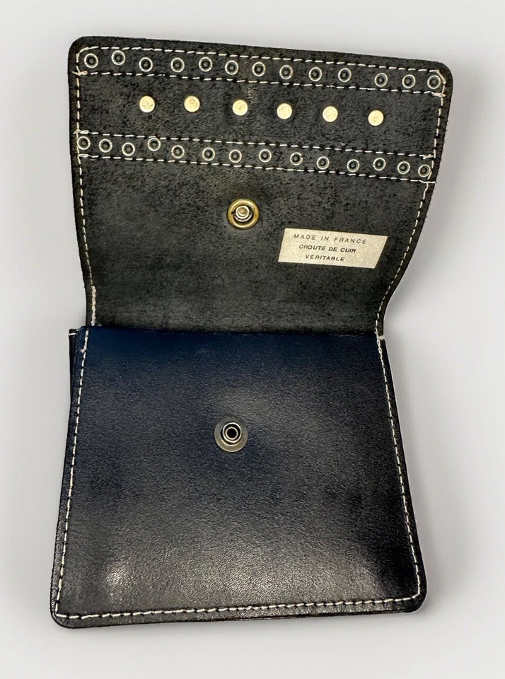 Croute De Cuir Veritable Made In France Genuine Leather Belt Bag Pouch Rustic - Image 3 of 4