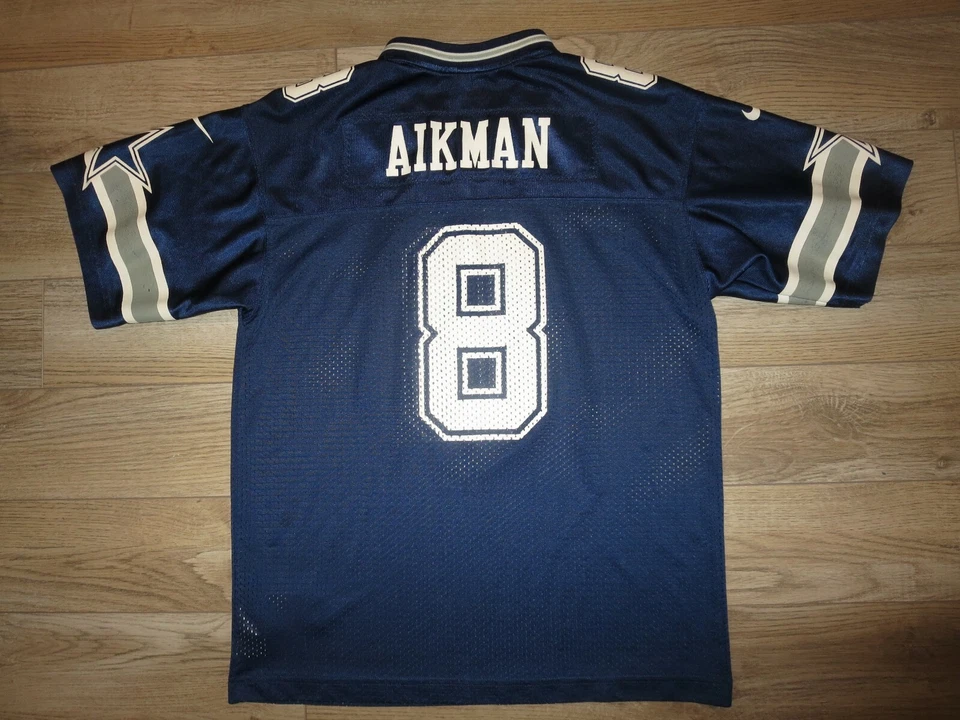 Camiseta deportiva Troy Aikman #8 Dallas Cowboys Super Bowl NFL Nike juvenil L 14-16 niños Foto 3 de 3