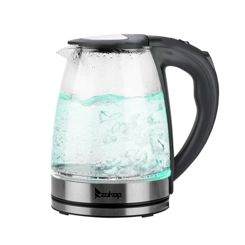 1.8L Electric Glass Kettle Cordless Fast Boil 7 Colors LED Light UK Plug 2000W - Picture 8 of 12