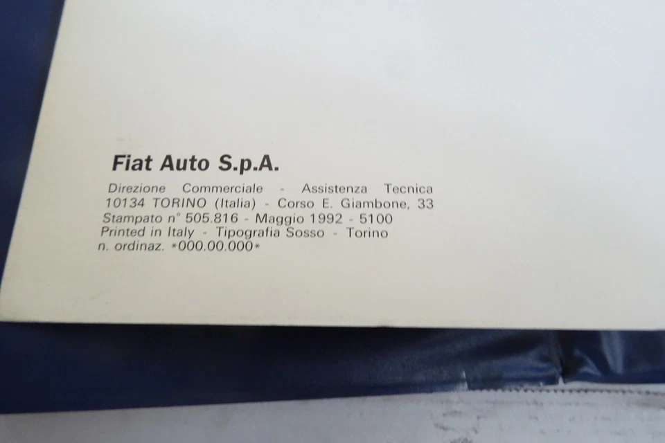 manuale officina Fiat Tempra 4x4 dati tecnici motore cambio automatico freni - Immagine 3 di 4