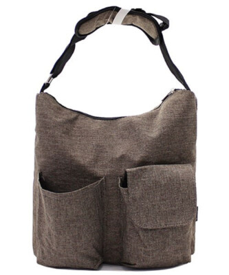 NGIL Khaki Crosshatch Teacher Gift Crossbody Bag