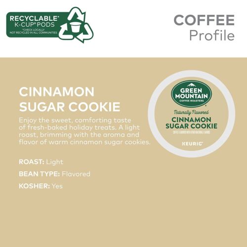 Lot NIB 96 Kcup Green Mountain Coffee Cinnamon Sugar Cookie Brew Roast FreeShip - Picture 3 of 4