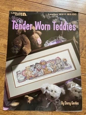 Leisure Arts " Tender Worn Teddies" Counted Cross Stitch Leaflet 2311 