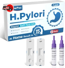 H Pylori Test Kit – 2 PCS Self-Test 99.9% Accurate Fast Results