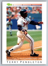 1992 Classic I Terry Pendleton #T70 Atlanta Braves Baseball Card