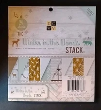 ✨NEW✨DCWV Cardstock "Winter In The Woods" 6x6 Inches Cardstock🌲🦌🌲🦌