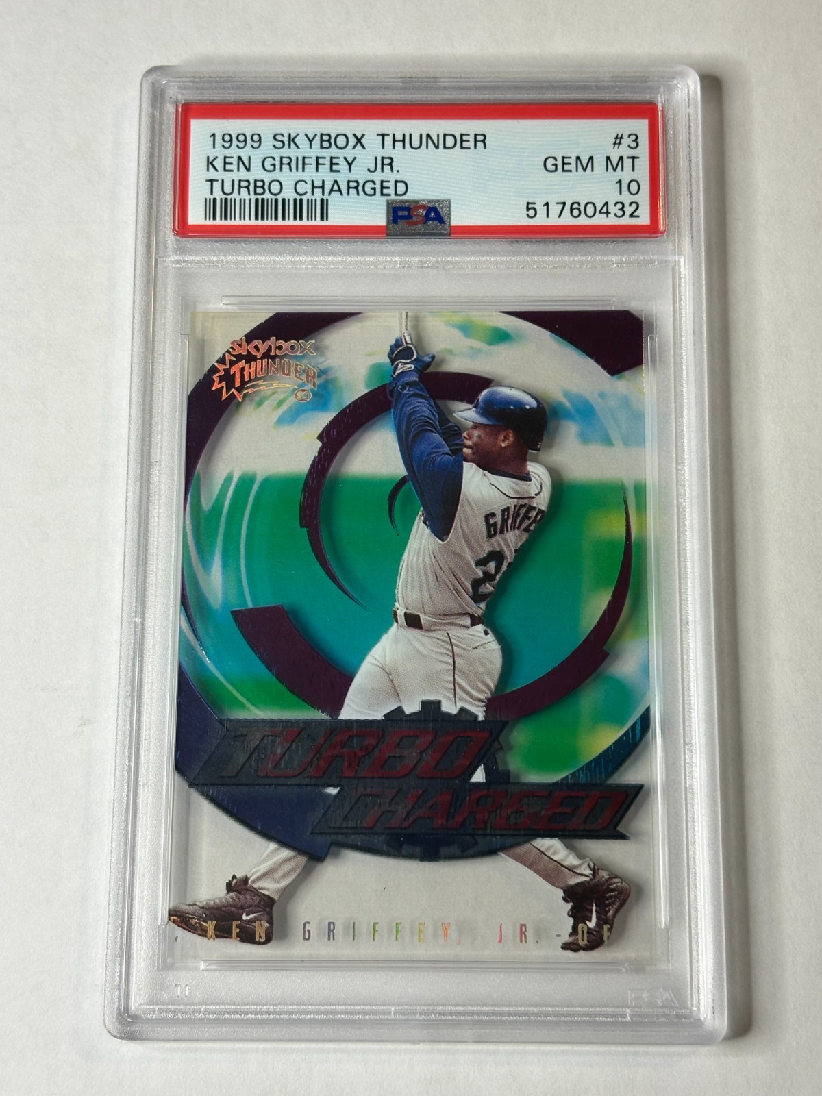 1999 Skybox Thunder Ken Griffey, Jr. Turbocharged #3 PSA 10 Mariners HOF