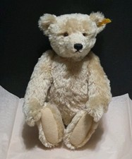 STEIFF BEAR 1920 With GROWLER 16" Mohair Wool Beige Movable Limbs Yellow Tag EC