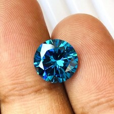 Loose Diamond 2 Ct CERTIFIED Round Cut Blue Color D Grade VVS1 FREE GIFT Q730