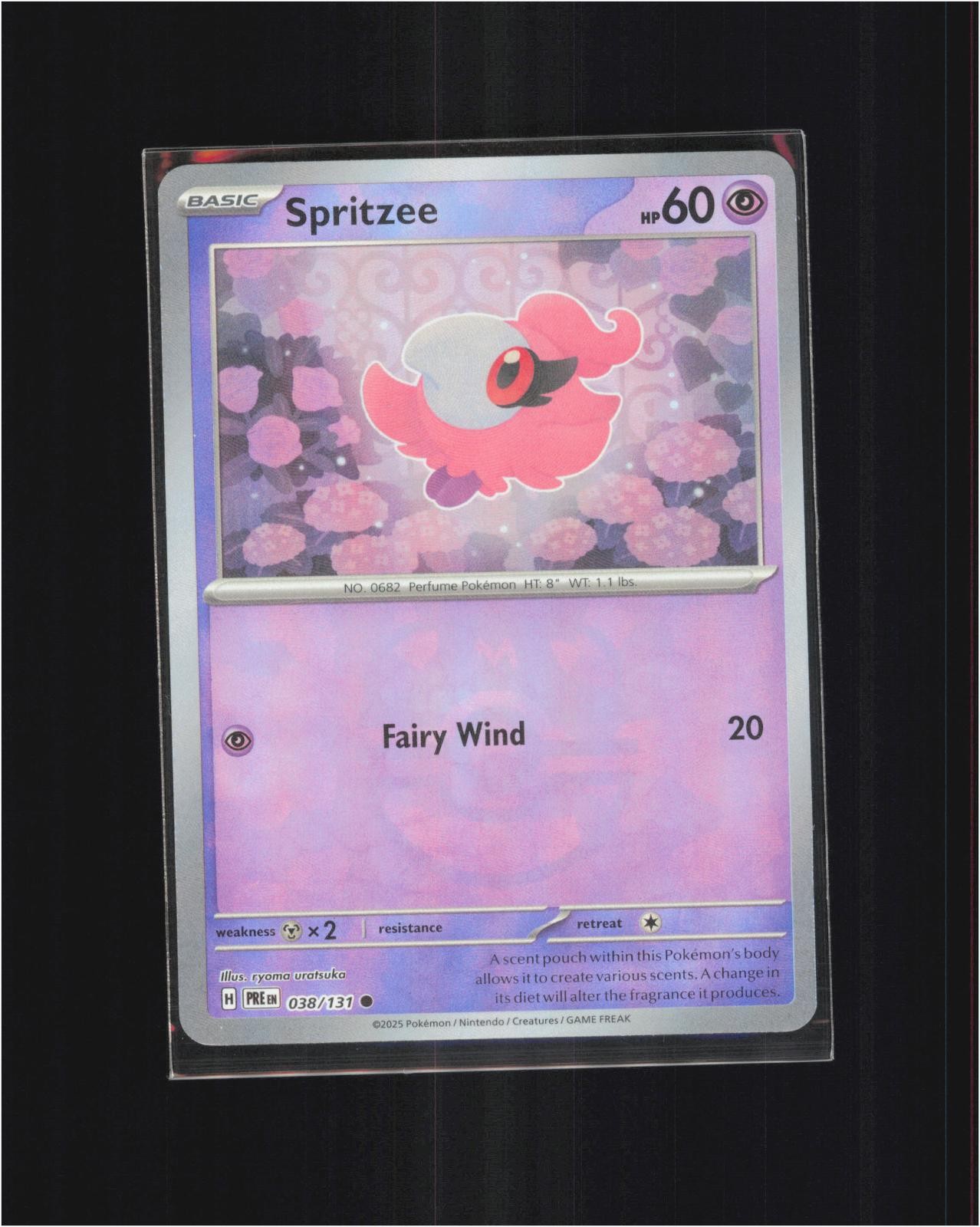Spritzee (Master Ball Pattern) 038/131 Common Prismatic Evolutions Pokemon NM