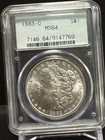 1883-O $1 Morgan Silver Dollar MS64 OGH Old Green Holder Light Blue Label.