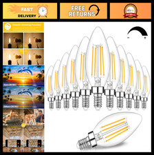 12-Pack Dimmable E12 LED Candelabra Bulbs 60W Equivalent Soft White 2700K, 600 L